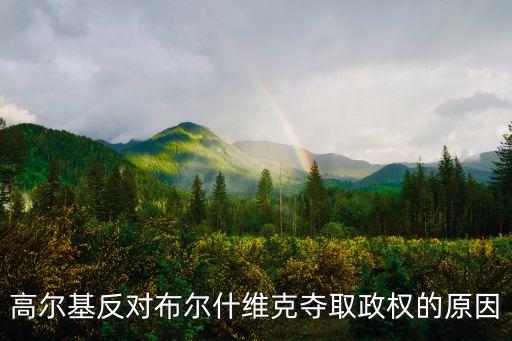 高爾基反對布爾什維克奪取政權(quán)的原因