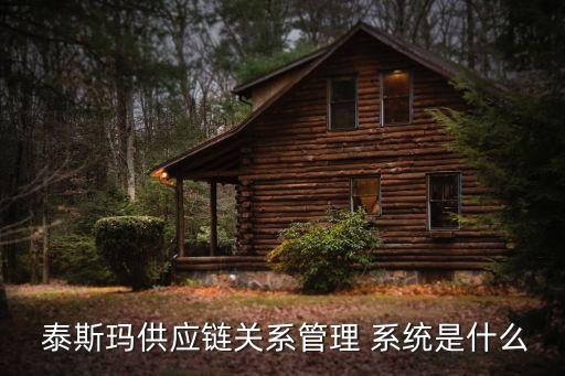  泰斯瑪供應鏈關系管理 系統(tǒng)是什么