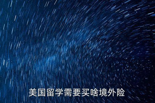 美國(guó)留學(xué)需要買(mǎi)啥境外險(xiǎn)
