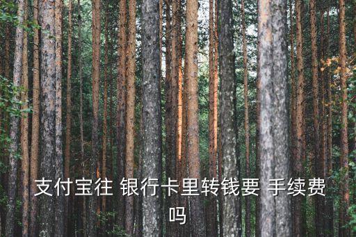 支付寶向銀行卡轉賬手續(xù)費