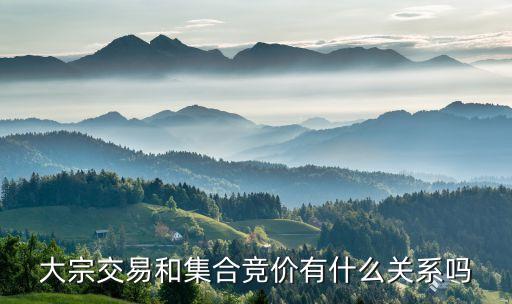 大宗交易和集合競(jìng)價(jià)有什么關(guān)系嗎