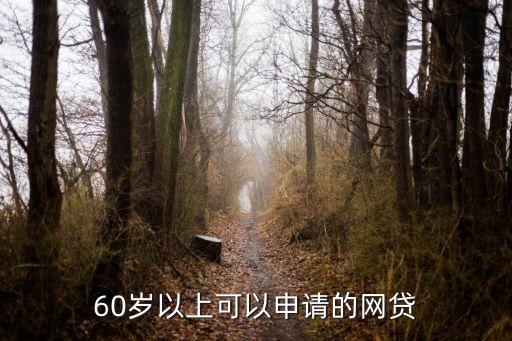 60歲以上可以申請的網(wǎng)貸