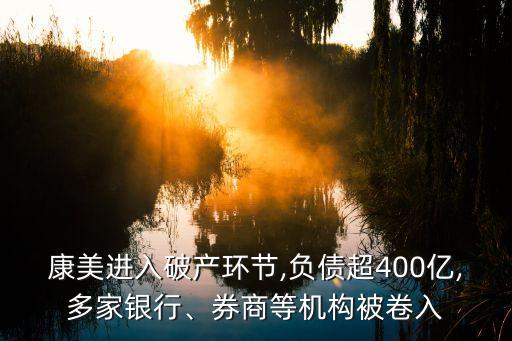 康美進入破產(chǎn)環(huán)節(jié),負(fù)債超400億,多家銀行、券商等機構(gòu)被卷入