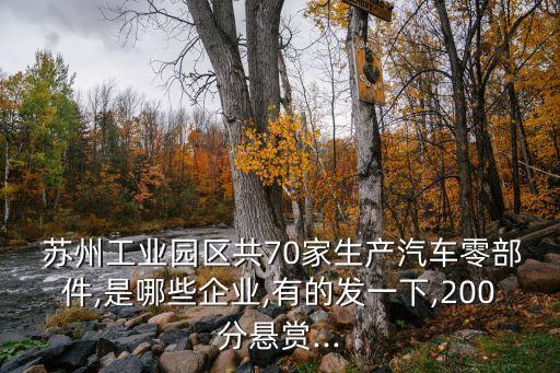  蘇州工業(yè)園區(qū)共70家生產(chǎn)汽車(chē)零部件,是哪些企業(yè),有的發(fā)一下,200分懸賞...