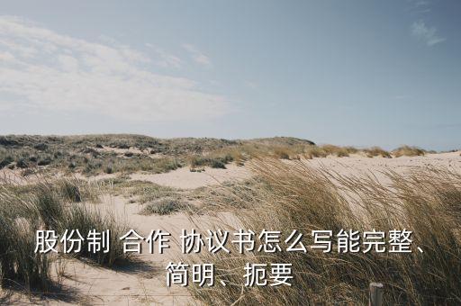 股份制 合作 協(xié)議書怎么寫能完整、簡明、扼要