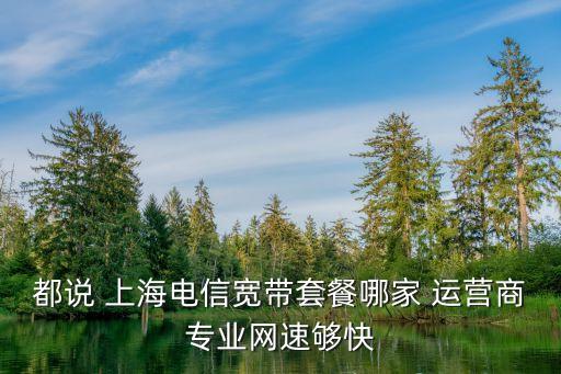 都說 上海電信寬帶套餐哪家 運營商專業(yè)網速夠快
