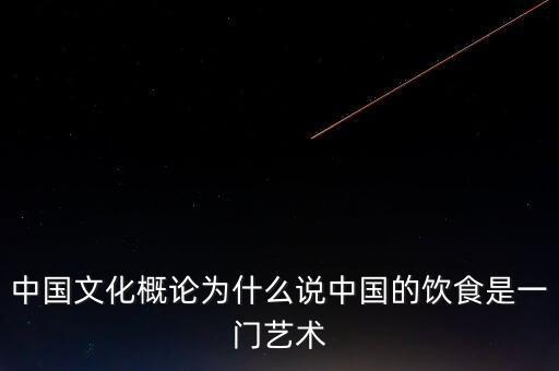 中國(guó)文化概論為什么說中國(guó)的飲食是一門藝術(shù)
