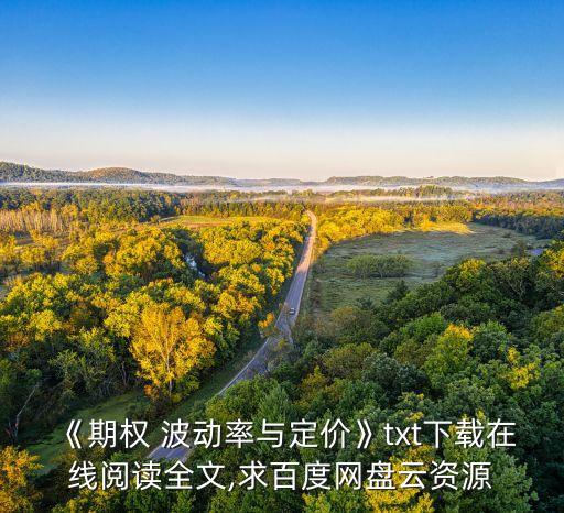 《期權(quán) 波動率與定價(jià)》txt下載在線閱讀全文,求百度網(wǎng)盤云資源