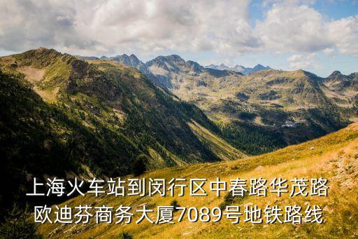  上?；疖囌镜介h行區(qū)中春路華茂路 歐迪芬商務(wù)大廈7089號地鐵路線