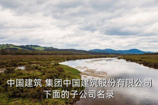 中國(guó)建筑 集團(tuán)中國(guó)建筑股份有限公司下面的子公司名錄