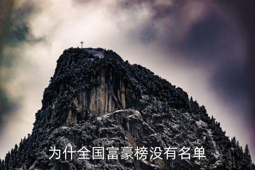 為什全國(guó)富豪榜沒有名單