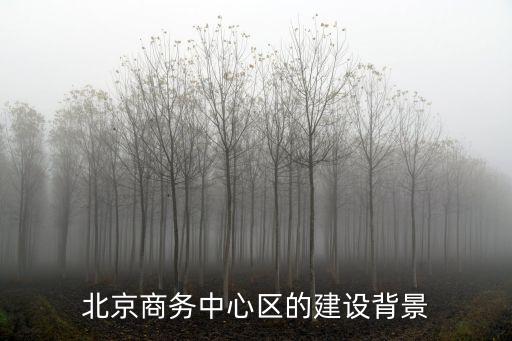 北京商務中心區(qū)的建設背景
