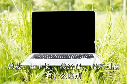 總裁、董事長(zhǎng)、 總經(jīng)理、 股東到底有什么區(qū)別