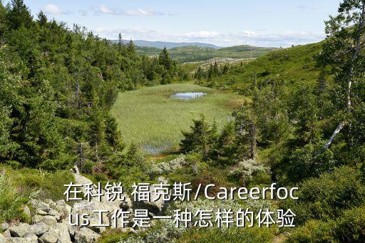 在科銳 ?？怂?Careerfocus工作是一種怎樣的體驗(yàn)