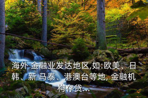 海外 金融業(yè)發(fā)達(dá)地區(qū),如:歐美、日韓、新 馬泰、港澳臺(tái)等地, 金融機(jī)構(gòu)存貸...