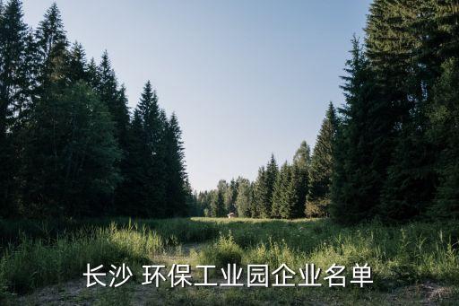 長(zhǎng)沙 環(huán)保工業(yè)園企業(yè)名單