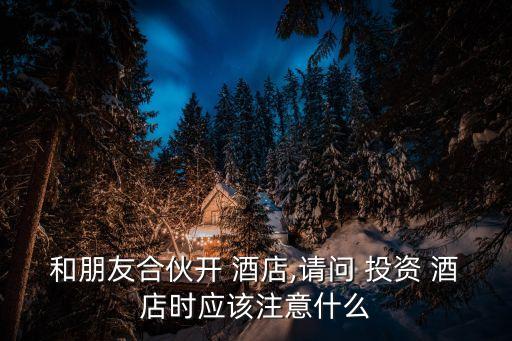 和朋友合伙開 酒店,請問 投資 酒店時應該注意什么