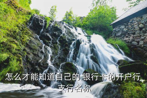 怎么才能知道自己的 銀行卡的開(kāi)戶行 支行名稱