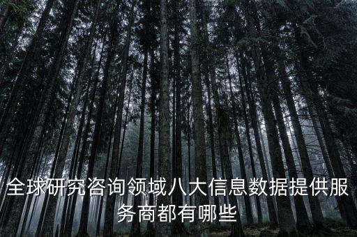 全球研究咨詢領域八大信息數據提供服務商都有哪些