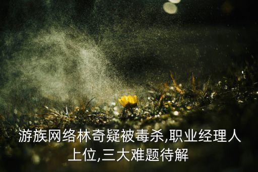  游族網絡林奇疑被毒殺,職業(yè)經理人上位,三大難題待解