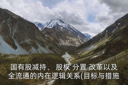 國(guó)有股減持、 股權(quán) 分置 改革以及全流通的內(nèi)在邏輯關(guān)系(目標(biāo)與措施