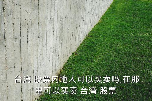  臺(tái)灣 股票內(nèi)地人可以買(mǎi)賣嗎,在那里可以買(mǎi)賣 臺(tái)灣 股票