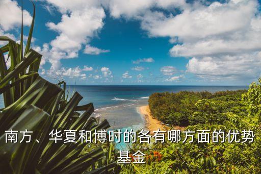 南方、華夏和博時(shí)的各有哪方面的優(yōu)勢 基金