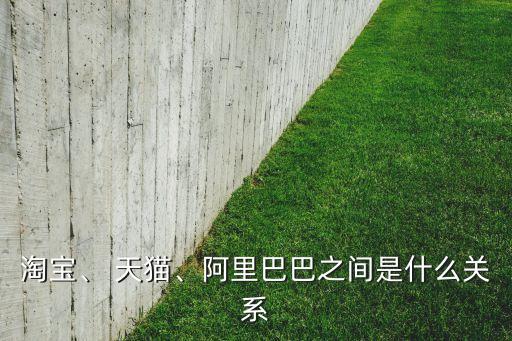 淘寶、 天貓、阿里巴巴之間是什么關系