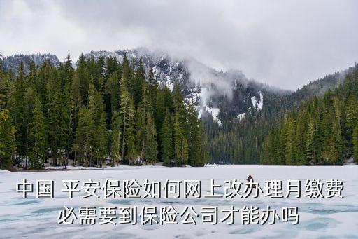 中國 平安保險如何網(wǎng)上改辦理月繳費(fèi)必需要到保險公司才能辦嗎