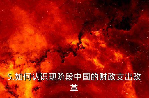 5.如何認(rèn)識現(xiàn)階段中國的財(cái)政支出改革