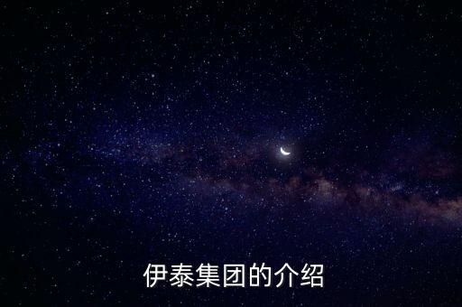  伊泰集團的介紹