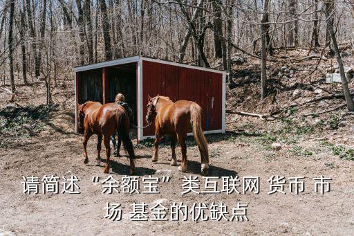 請簡述“余額寶”類互聯網 貨幣 市場 基金的優(yōu)缺點