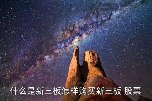 什么是新三板怎樣購(gòu)買(mǎi)新三板 股票
