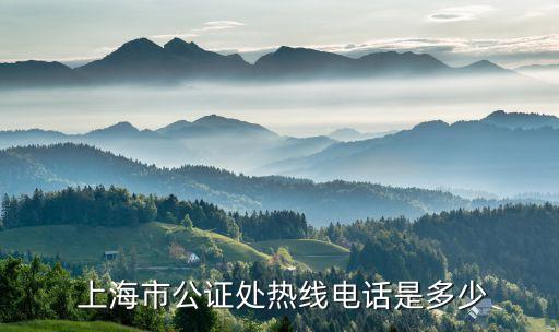  上海市公證處熱線(xiàn)電話(huà)是多少