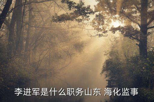 李進軍是什么職務山東 ?；O(jiān)事