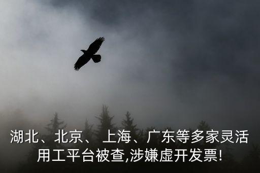 湖北、北京、 上海、廣東等多家靈活用工平臺(tái)被查,涉嫌虛開發(fā)票!