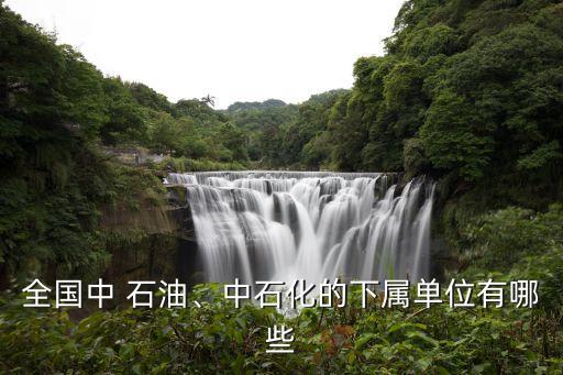 全國中 石油、中石化的下屬單位有哪些