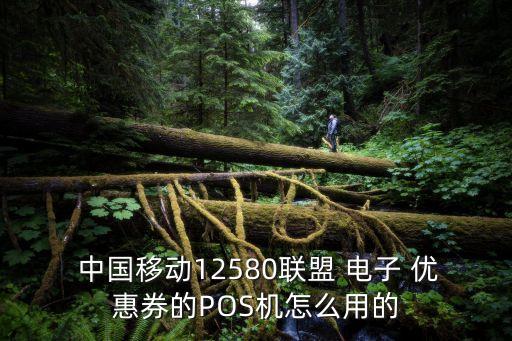 中國移動12580聯盟 電子 優(yōu)惠券的POS機怎么用的