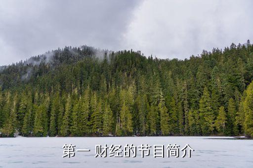  第一 財經的節(jié)目簡介