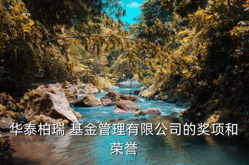 華泰柏瑞 基金管理有限公司的獎項和榮譽(yù)