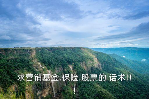 求營(yíng)銷(xiāo)基金.保險(xiǎn).股票的 話(huà)術(shù)!!!